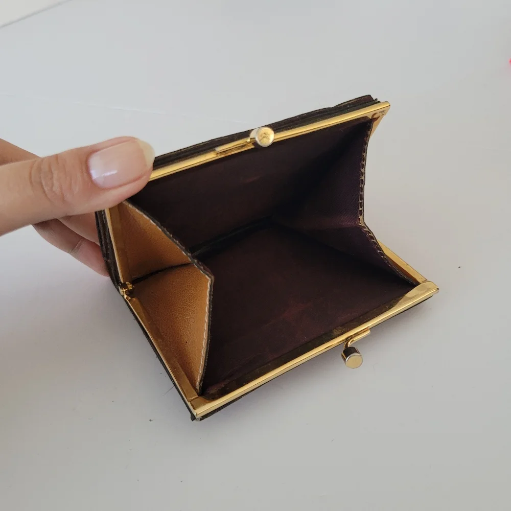 Gucci Vintage Cognac Leather Wallet